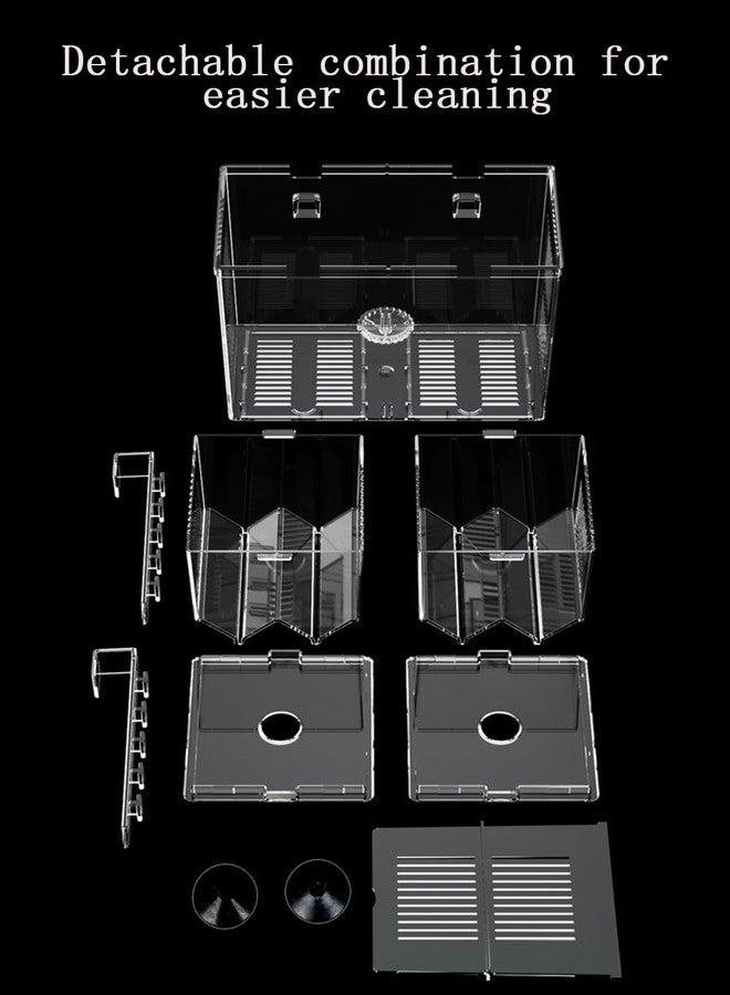 HIERYAN Aquarium Breeder Box, Acrylic Aquarium Breeder Box, Isolation Hatchery Feeding Boxes for Small Fish Fry Hatchery - Image 4